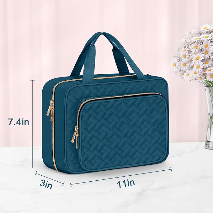 Wedama Toiletry Bag for Women, Medium Cosmetic Travel Bag, Hanging Toiletry Bag - Image 5