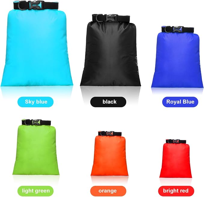 Shappy Waterproof Dry Bag Set 6 Sizes Lightweight Sacks and Long Adjustable - Image 4