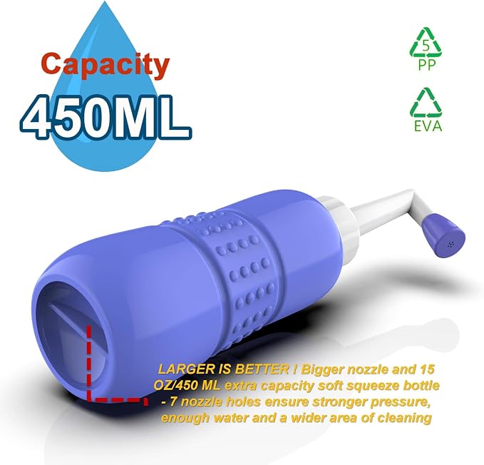 2PCS-Pack Portable Bidet for Toilet - 450ml Travel Bidet - 15oz Handheld - Image 5