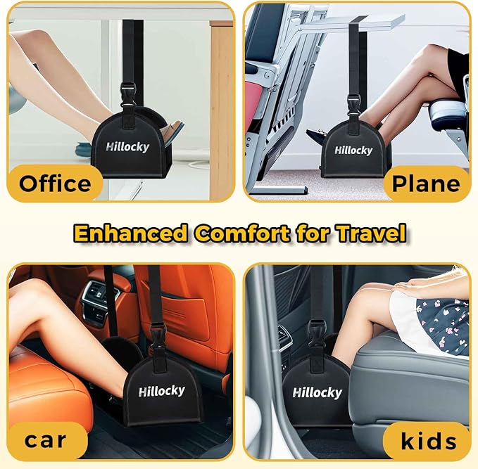 2 Pack - Foot Hammock for Plane Travel, Portable Airplane Foot Hammock - Image 6