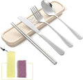 Boulder Bee Travel Utensils Set | Reusable Camping Cutlery Set | Stainless by BoulderBee