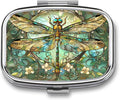 Metal 2 Compartment Pill Organizer Travel Friendly Portable Compact Pill Box by Choosetheproductsyoulike