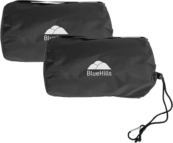 BlueHills Ultra Compact Travel Blanket 2 Pack Large Soft Cozy Portable Blanket by BlueHills
