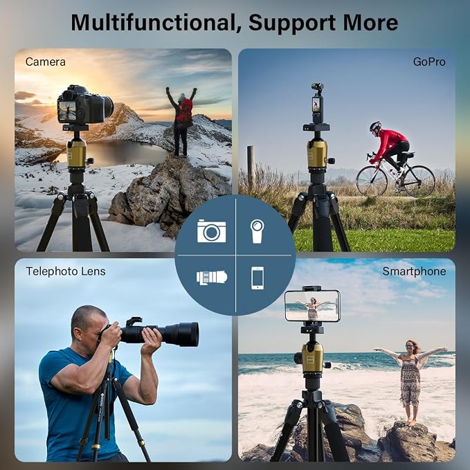 Geekoto 73-Inch Camera Tripod - Image 6