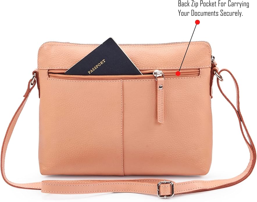 Wise Owl Accessories Small Soft Pebbled Real Leather Crossbody Handbags Purses - Image 4