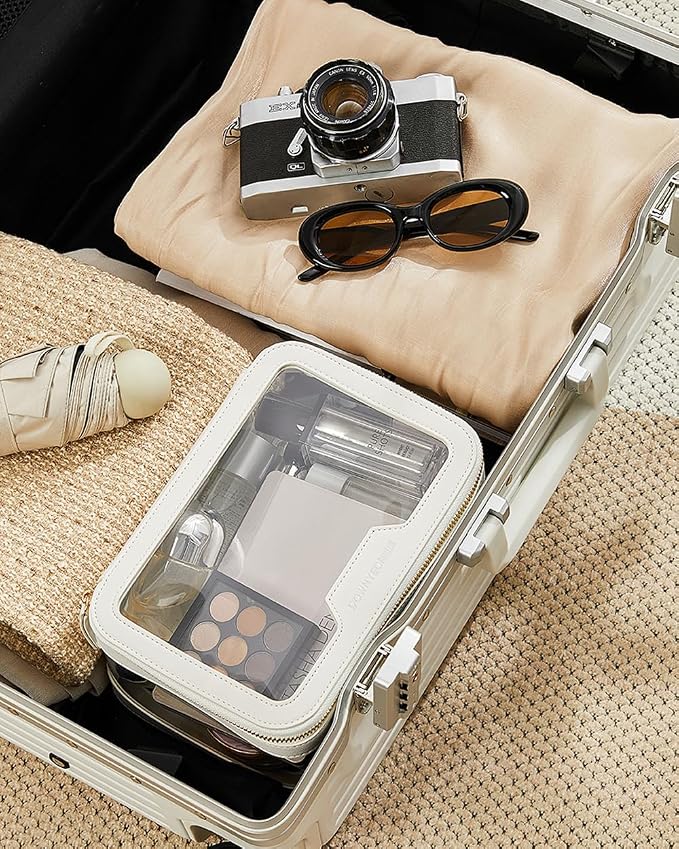 ROWNYEON Clear Makeup Case Toiletry Bag Multipurpose Travel Makeup Train Case - Image 6