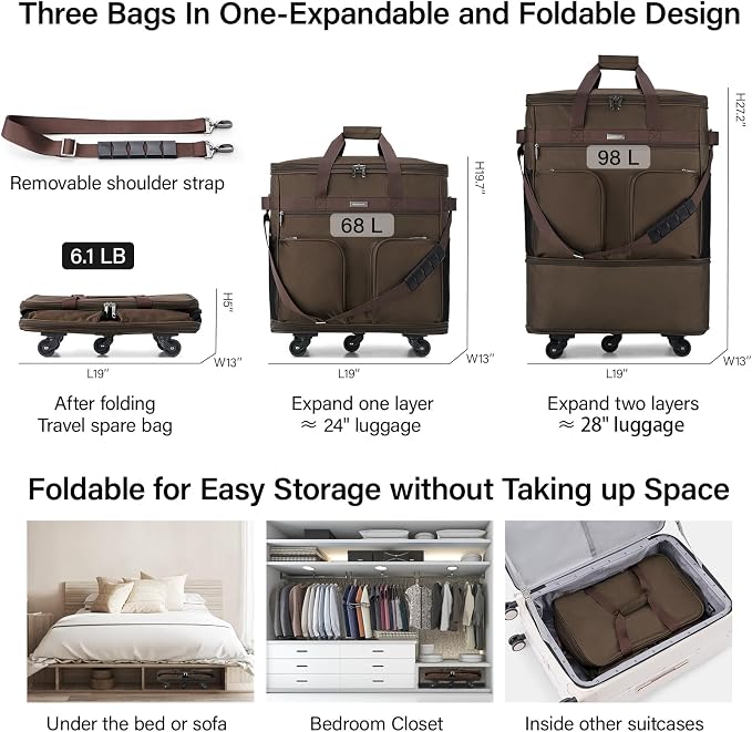 Hanke Expandable Collapsible Luggage - Image 2