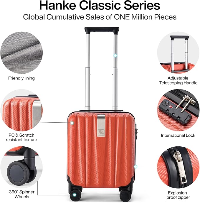 Hanke 14 Inch Underseat Carry On Luggage - Image 4