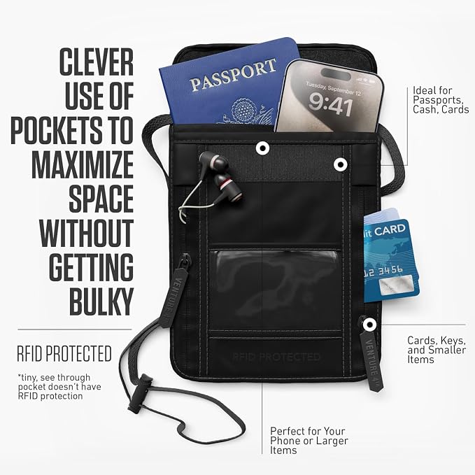 VENTURE 4TH Passport Holder Neck Wallet - Image 2