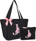 Vavabox Tote Bag, A-Z Initial Monogrammed Waterproof Tote Bag, Bridesmaid Gifts by Vavabox