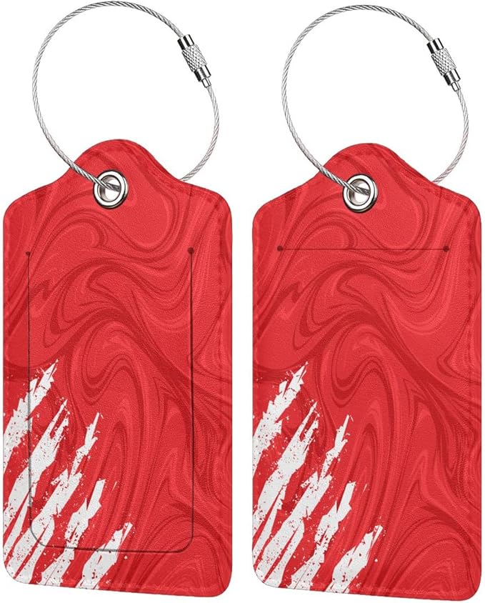2-Pack Artistic Red Luggage Tags by SNAPMADE
