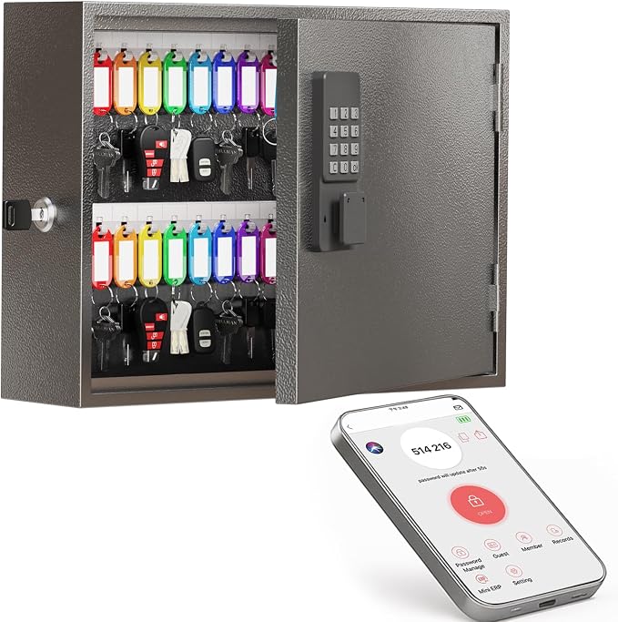 WeHere Smart Key Lock Box, Wall Mounted Key Cabinet by WeHereSmartBoxLock