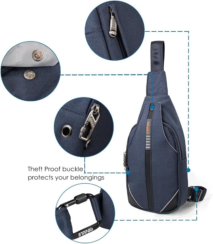 WATERFLY Small Crossbody Sling Backpack Anti Theft Backpack - Image 6