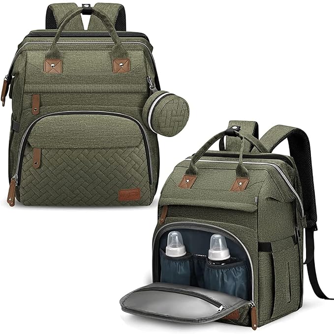 DERJUNSTAR Diaper Bag Backpack, Large Baby Bag - Image 4