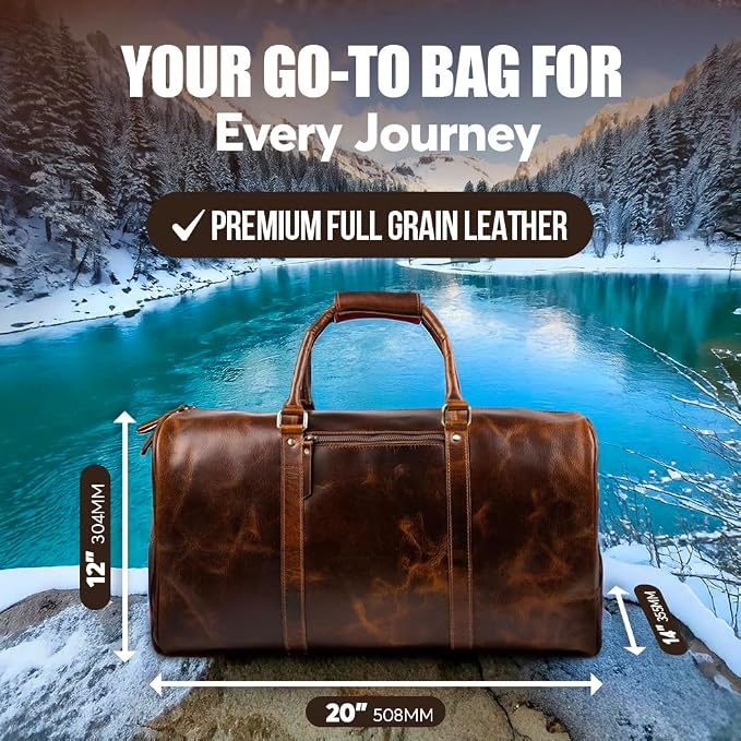 ELIZO Personalized Leather Duffle Bag - Image 2