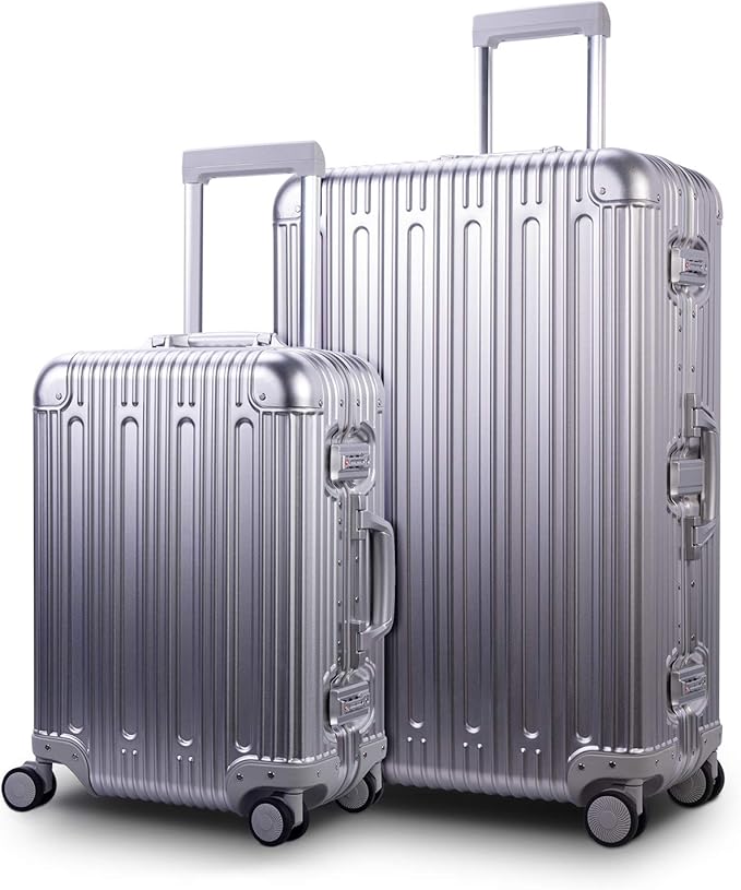 TRAVELKING All Aluminum Luggage Carry On Spinner Hard Shell Suitcase - Image 7