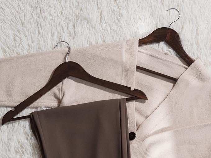 StorageWorks Wooden Hangers 20 Pack, Wood Coat Hanger - Image 3