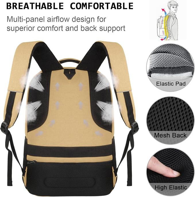 Laptop Backpack, Business Travel Anti Theft Slim Durable Laptops Backpack - Image 5