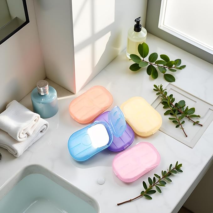 500 Sheets Colorful Disposable Soap Paper 5 Boxes Hand Cleaner Fragrance Mini - Image 2