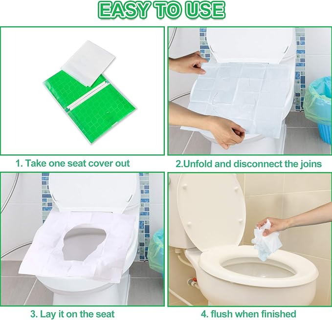 YGDZ Toilet Seat Covers Disposable, Travel Essential Accessories - Image 6
