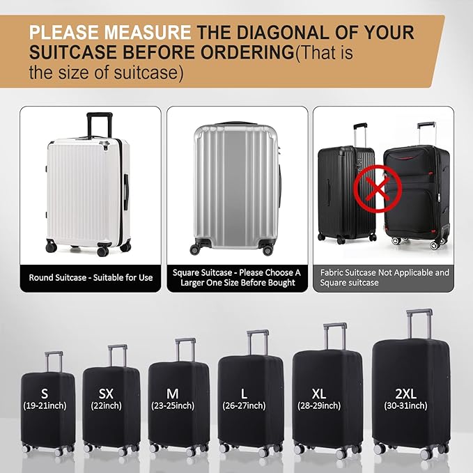Travel Luggage Cover Suitcase Protector Scratch-Resistant Fit 19-31 Inch - Image 4
