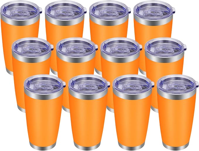 VEGOND 20oz Tumbler with Lid and Straw Stainless Steel Tumbler Cup Bulk Vacuum by VEGOND