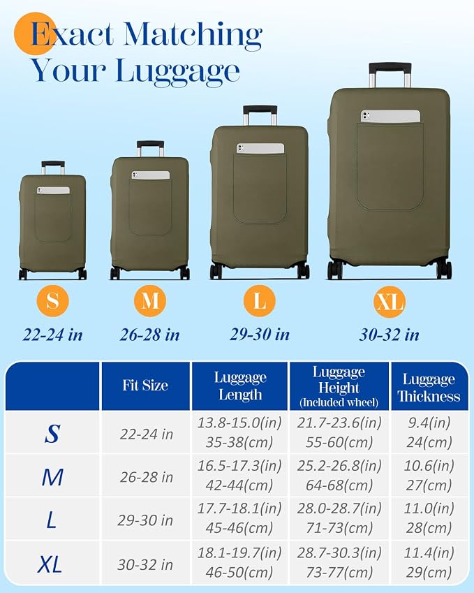 Slohif Luggage Cover for Suitcase Tsa Approved Protector - Image 2
