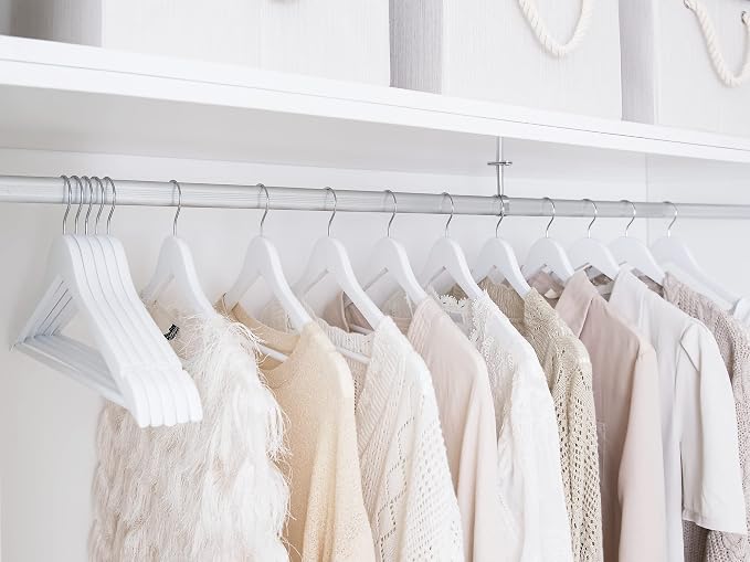 StorageWorks White Wooden Hangers, 20 Pack Wood Hanger - Image 5