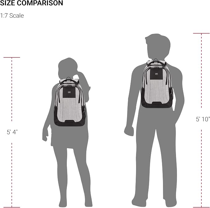 SwissGear Cecil 5505 Laptop Backpack, Heather Grey - Image 6