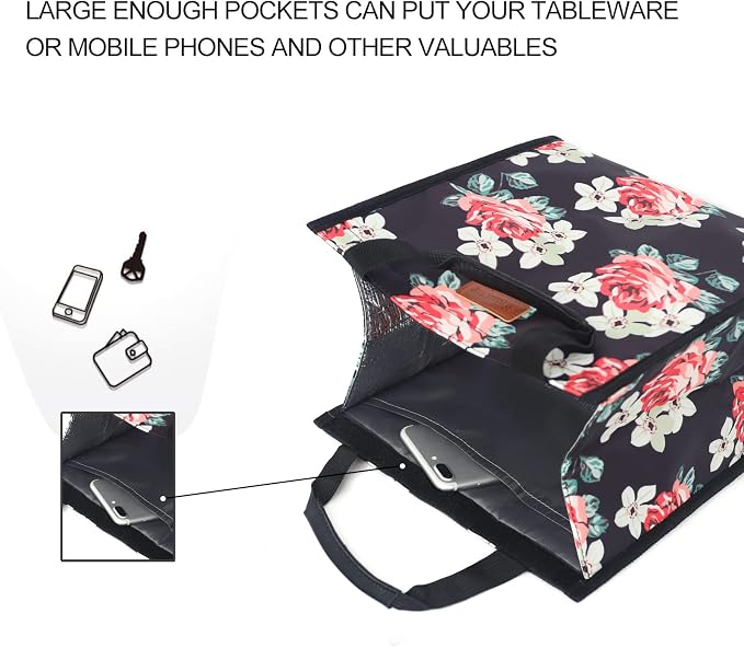 Lunch Bags for Women Insulated Reusable Lunch Tote - Image 4