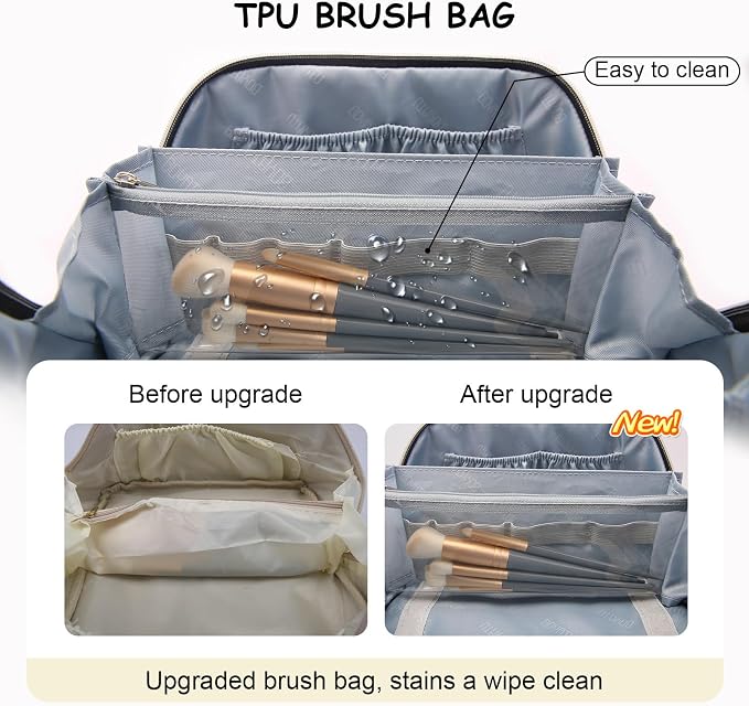 Travel Makeup Bag Organizer Cosmetic Bag: 3 Pcs Set Make up Bags - Image 3