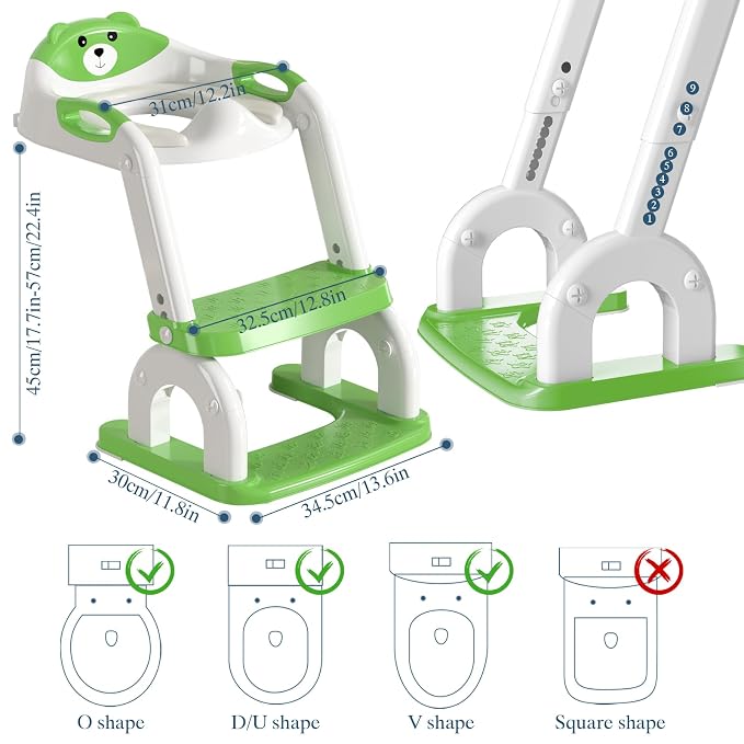 Potty Training Seat for Toddlers, Adjustable Height 2-in-1 Potty Training - Image 7