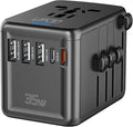 Universal Travel Adapter 35W PD Fast Charging Offers 3 USB-A Ports, 2 USB-C by URJD