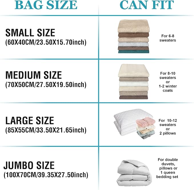 Vacuum Storage Bags, 10 Jumbo Space Saver Bags - Image 4