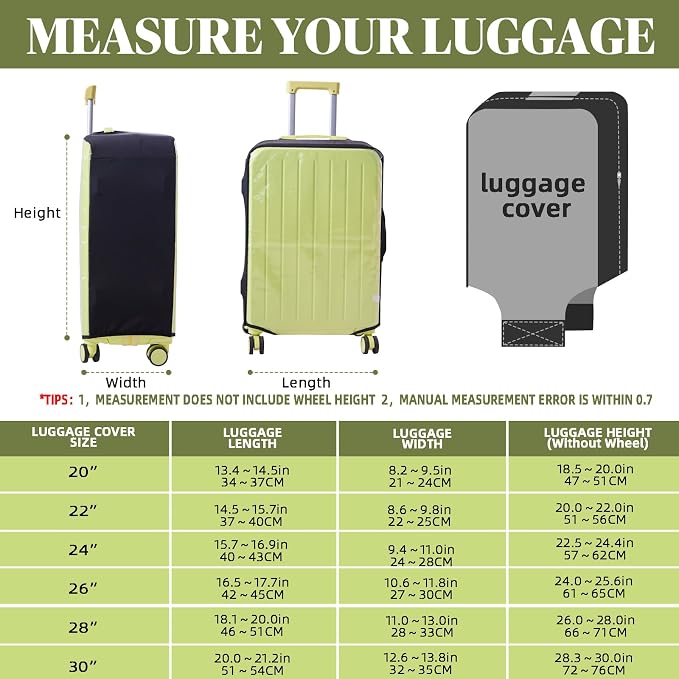 Clear PVC Suitcase Covers Protectors Transparent Luggage Cover Waterproof - Image 6