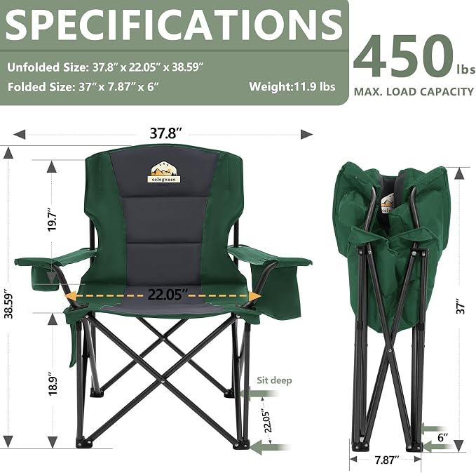 Oversized Camping Chairs 2 Pack - Image 3