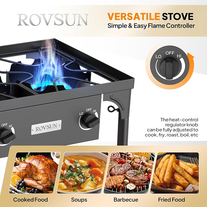 ROVSUN 3 Burner Propane Gas Stove - Image 4