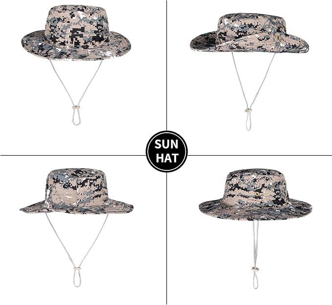 Sun Hats for Men Women Boonie Hat Foldable Fishing Hat UPF 50+ Bucket Hat for - Image 3
