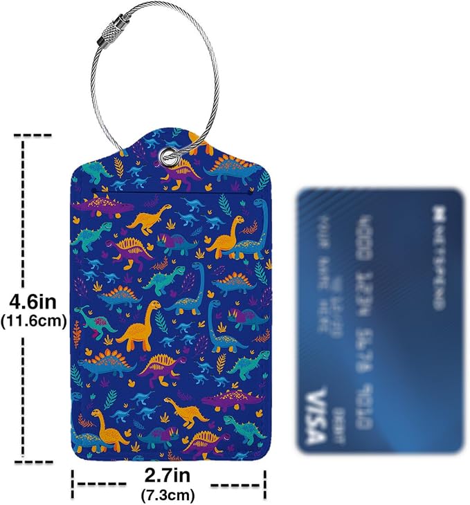 Funny Dinosaurs and Trees 2 Pack Luggage Tag - Image 4