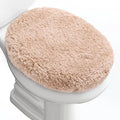 Microfiber Elongated Toilet Seat Cover 19.5"x 15" Machine Washable Solid Toilet by Baahrnom