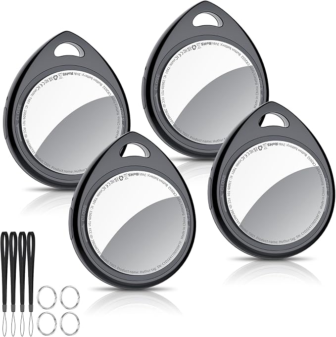 Air Tracker Tags-4 Pack, 5.3 Bluetooth Tracker Work by QCOQ