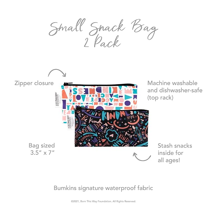 Bumkins Reusable Snack Bags, for Kids School Lunch and for Adults Portion - Image 5