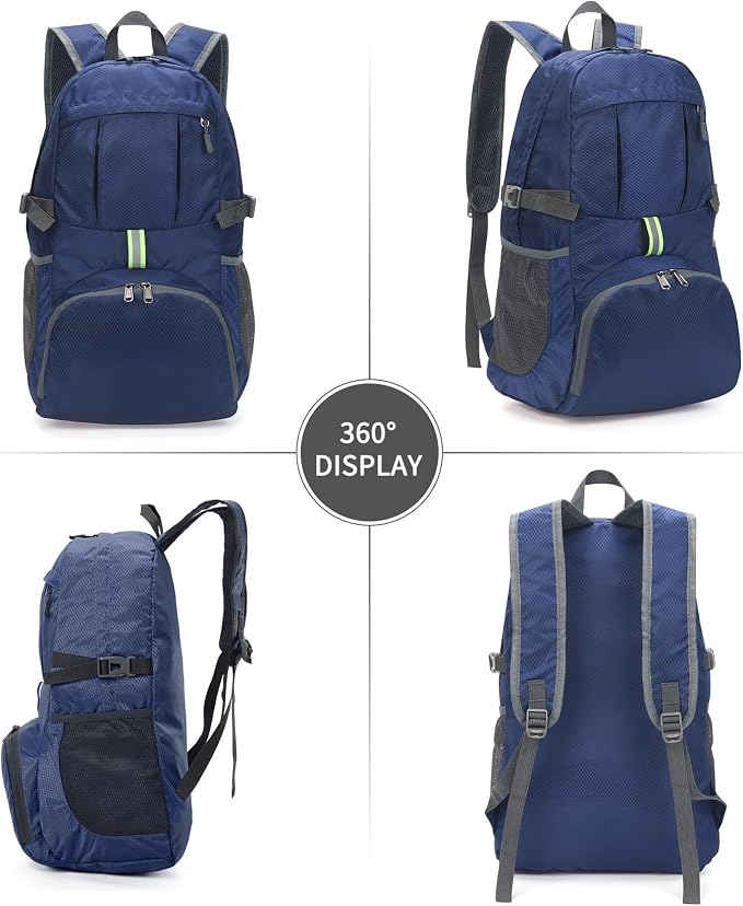 Yaopeing Lightweight Backpack, 25L Foldable Hiking Packable, Water Resistant - Image 4