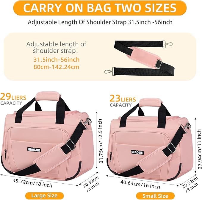 Underseat Carry On Luggage Lightweight Travel Tote Weekender Bag Overnight - Image 4