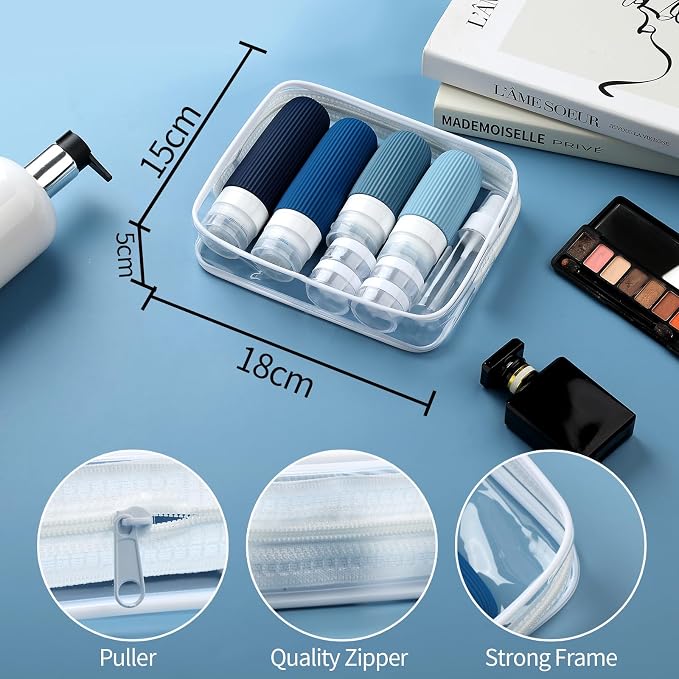 16 Pack Travel Bottles Set, TSA Approved Leak Proof Silicone Squeezable - Image 5