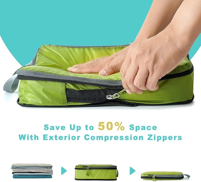 BAGAIL 6 Set Ultralight Compression Packing Cubes Packing Organizer - Image 5