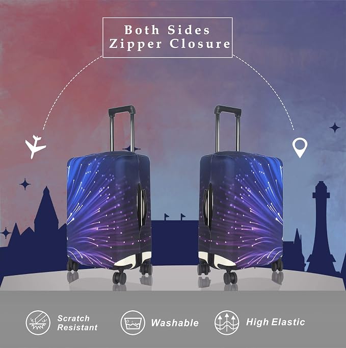 Explore Land Travel Luggage Cover Suitcase Protector Fits 27-30 Inch Case - Image 2