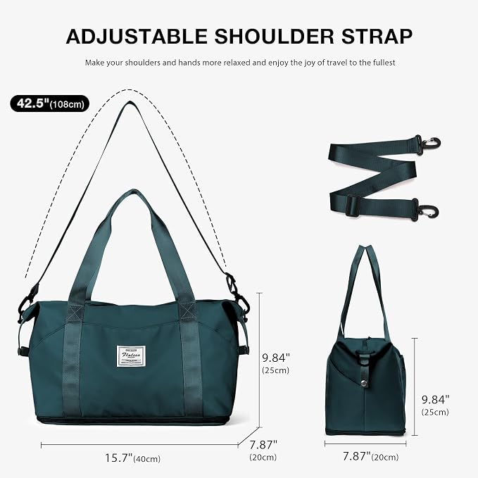 Travel Duffel Bag, Sports Tote Gym Bag, Shoulder Weekender Overnight Bag - Image 5