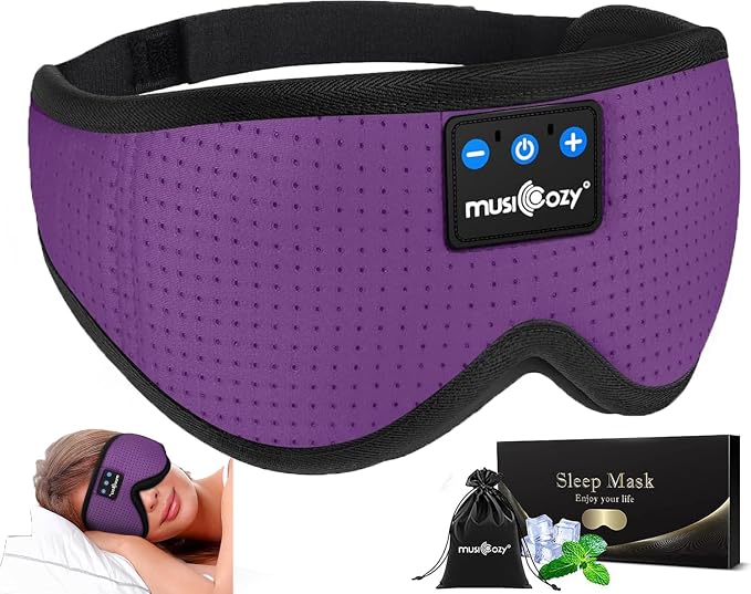 MUSICOZY Sleep Headphones Wireless Mask 3D Sleeping Eye Mask, Music Headband by MUSICOZY