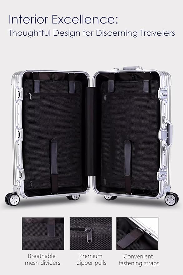 HotWay 28 Inch All Aluminum Checked in Luggage - Image 6